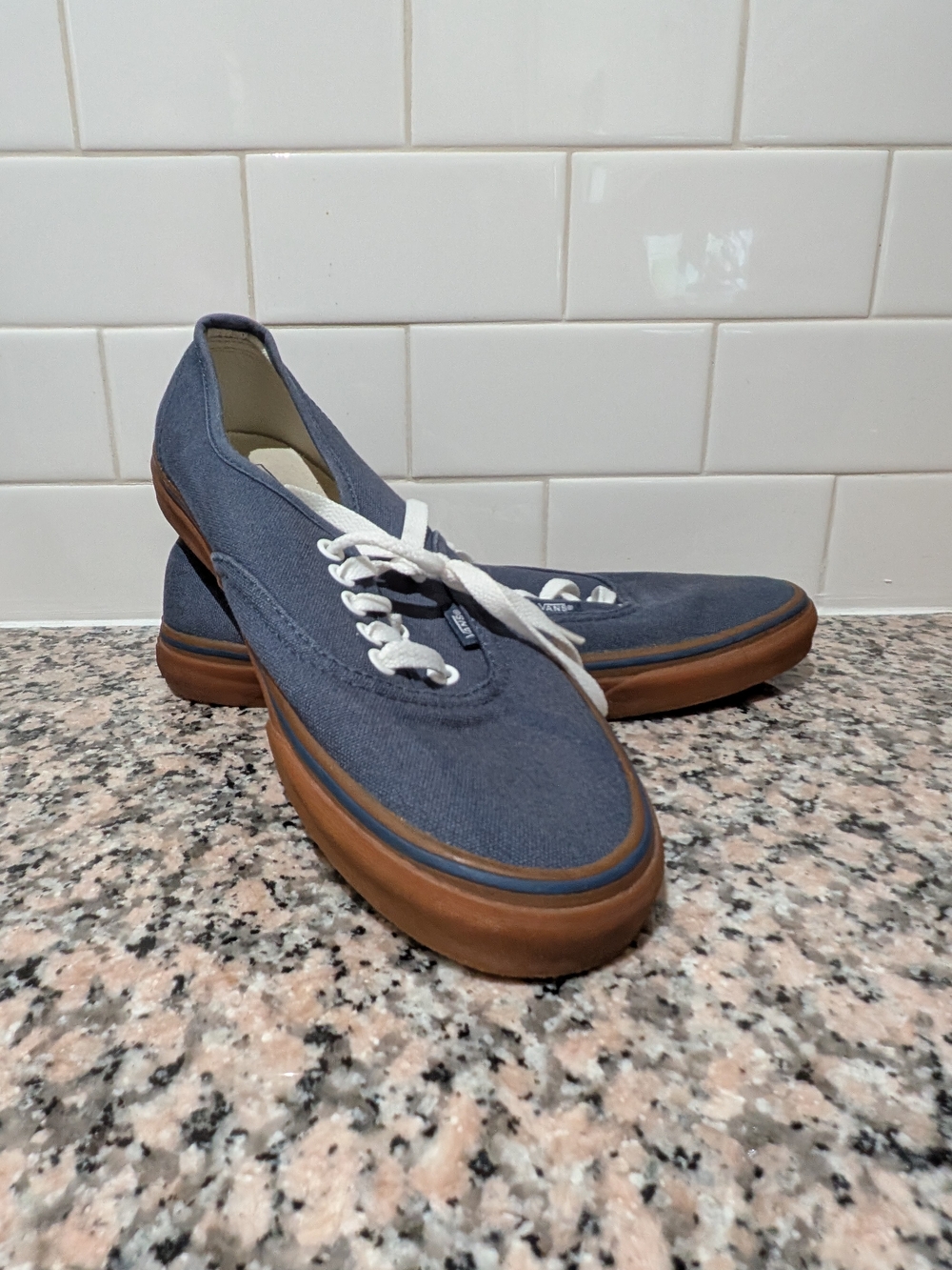 Men's Navy Vans - Navy with Gum Sole